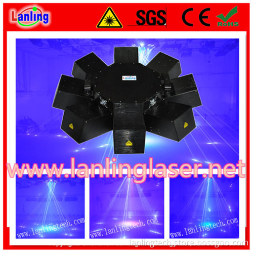 3W Blue 8 Claws LED Fat Beam Laser Light